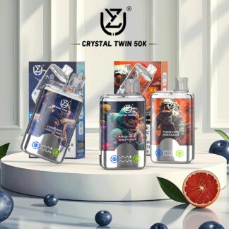 UZY Crystal Twin 50000 50k Puffs Double Taste LED Display Disposable Vape(Box of 3)