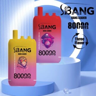 Bang Leader 80000 80K Puffs 3 in 1 Flavors Newest Original Rechargeable Disposable Vape(Box of 3)