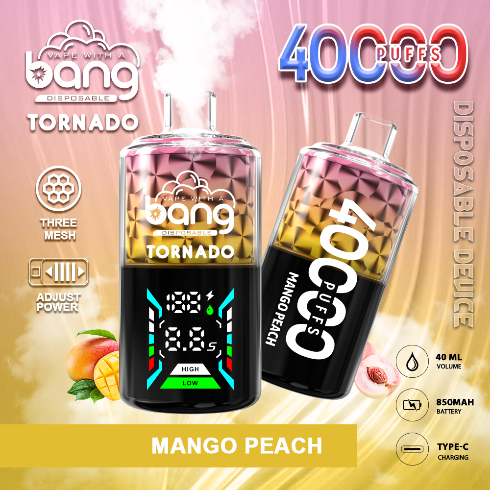 Bang Tornado 40000 40K Puffs Large Smoke LED Display Disposable Vape - Image 8