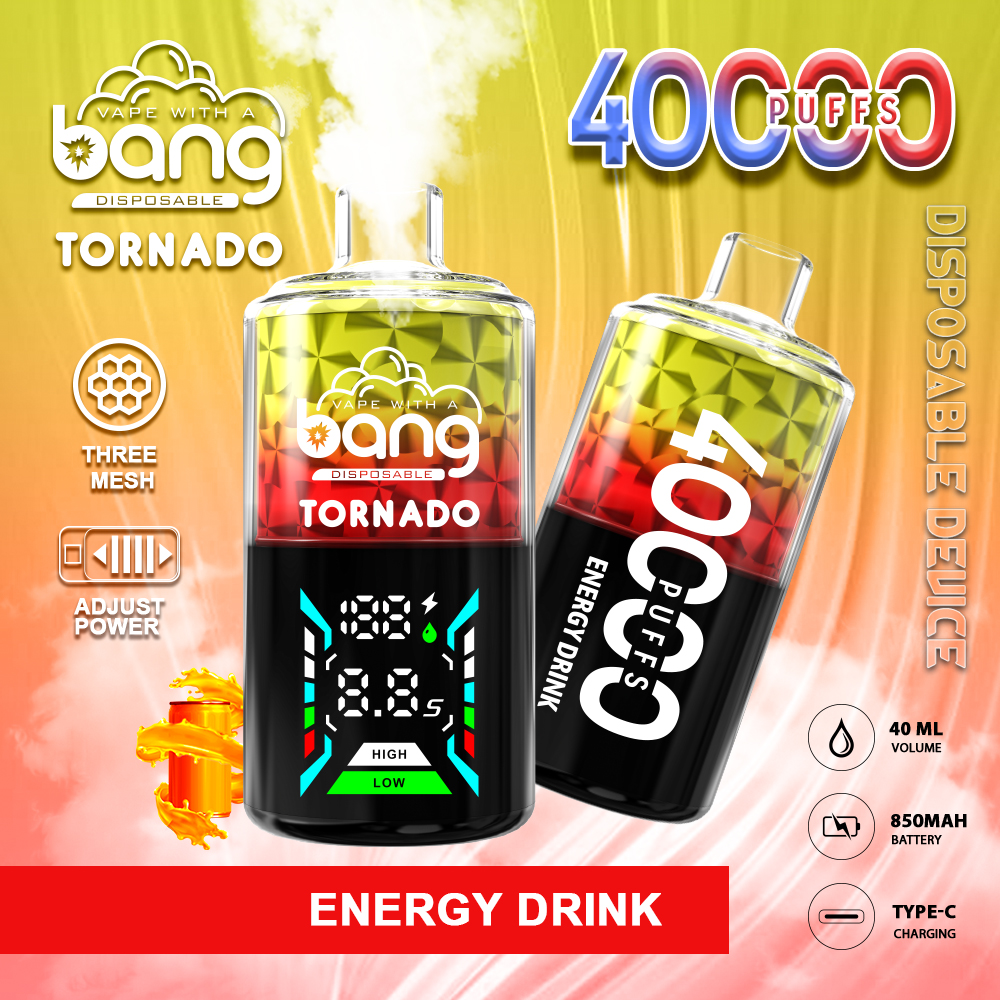 Bang Tornado 40000 40K Puffs Large Smoke LED Display Disposable Vape - Image 6