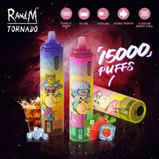 RandM Tornado 15000 Puffs Hot New Products LED Display Disposable Vape